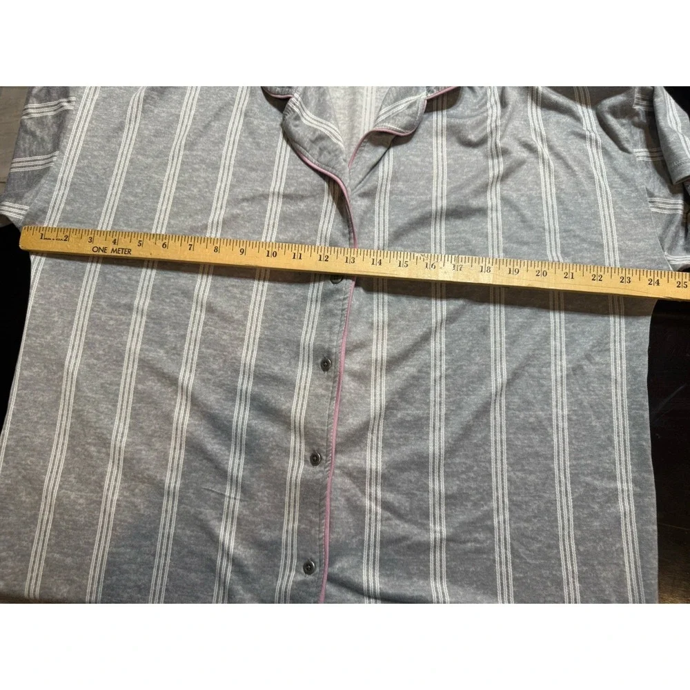 Lucky Brand Women's XL 2 Piece Gray Floral Lounge Pajama Long Sleeve Top  Pants